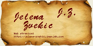 Jelena Zvekić vizit kartica